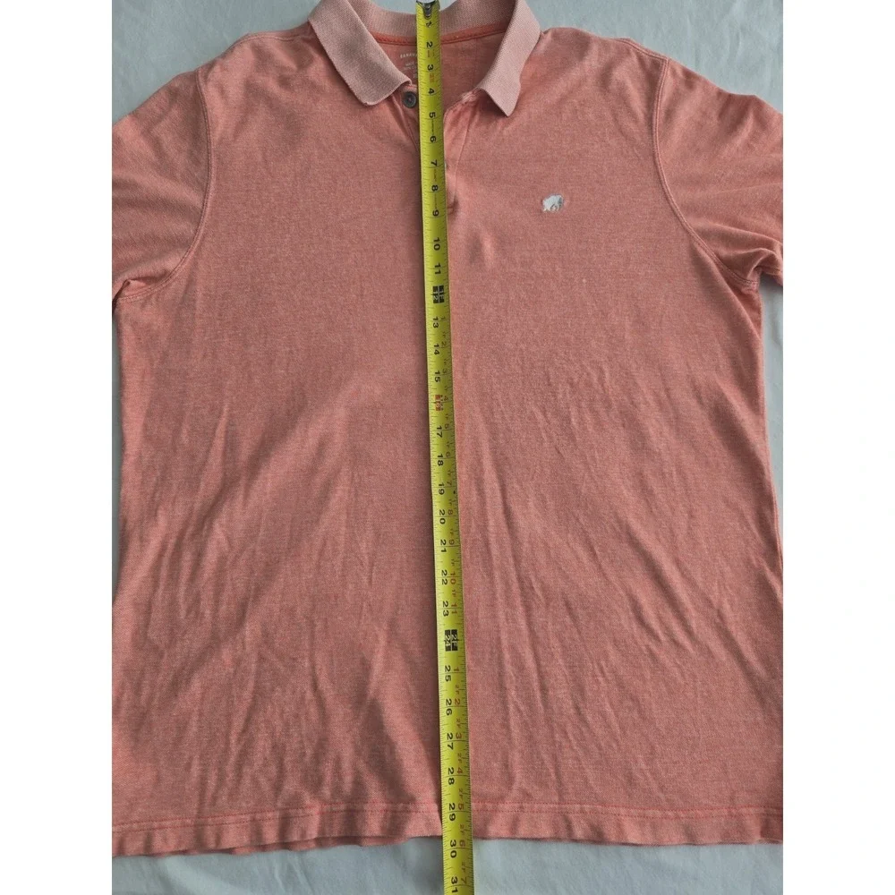 Banana Republic Salmon Coral Polo Shirt Mens XL Pique Cotton Preppy Golf Classic